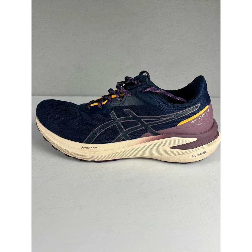 ASICS GT-1000 13 Running Shoes PureGEL FlyteFoam Size 9 Midnight Lilac 1012B747